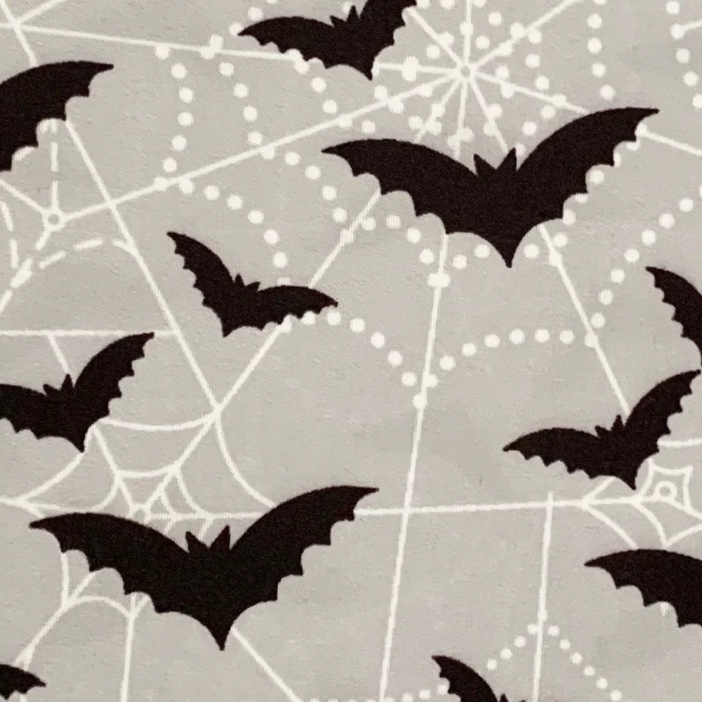 Bat Spiderweb Goth Sheet set - Twin - Black Grey White - NEW